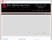 Tablet Screenshot of gangl-ofen.at